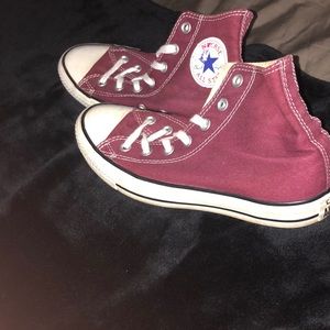 Maroon High-Top Converse